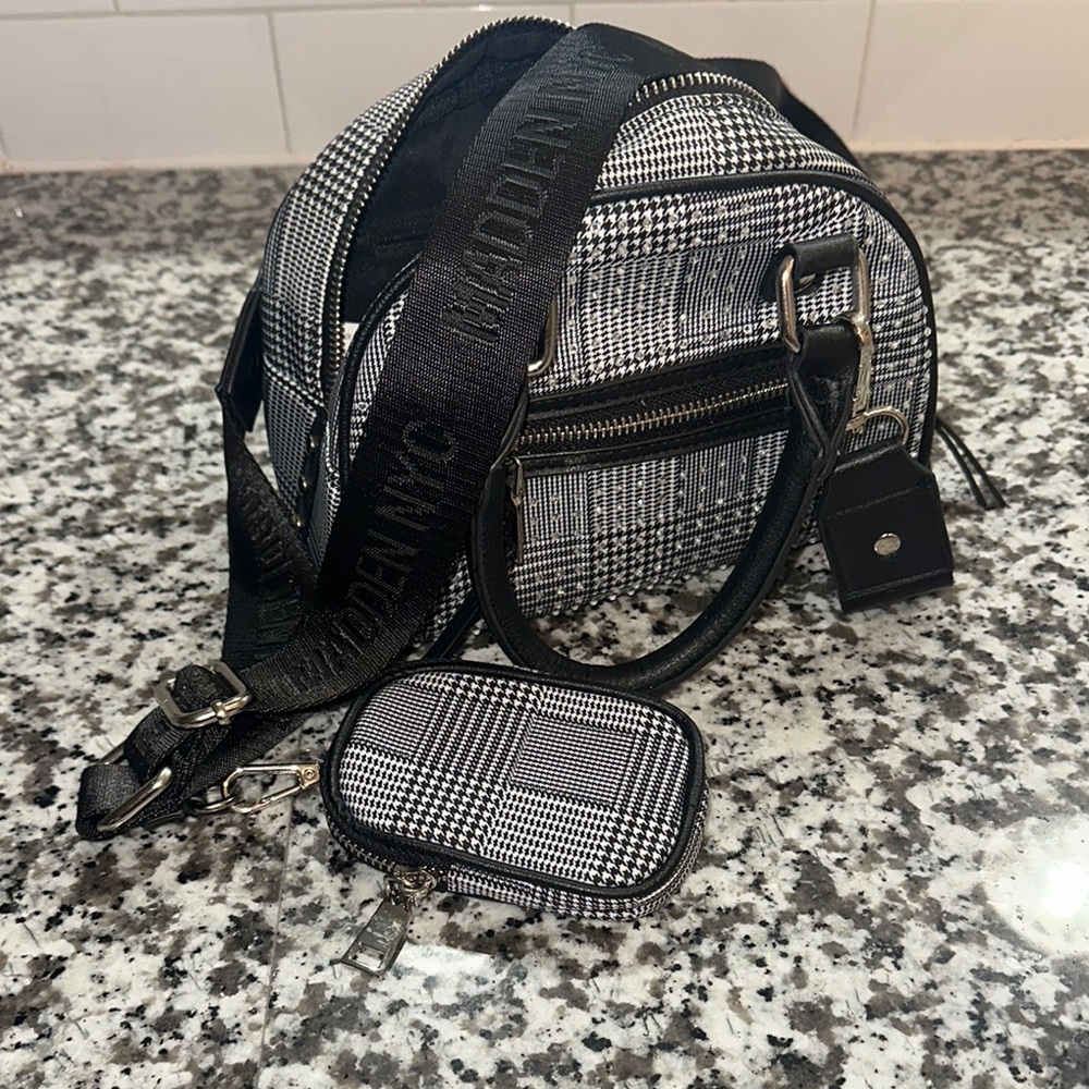 Steve Madden Black and White Mini Bag